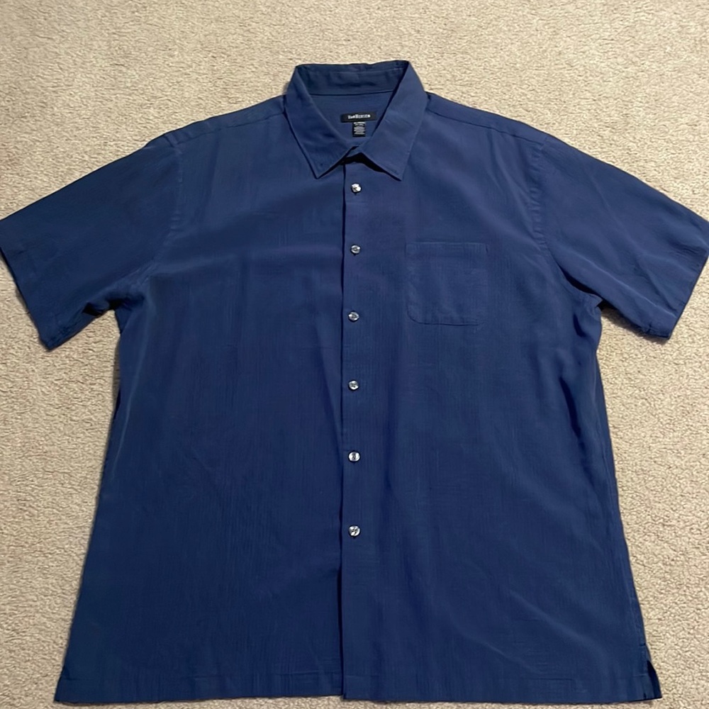 Blue Van Heusen Short Sleeve Button Down